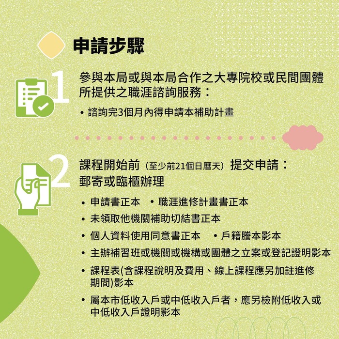 【就輔組】臺北市政府青年局針對青年「職涯發展」訂定3項補助計圖片