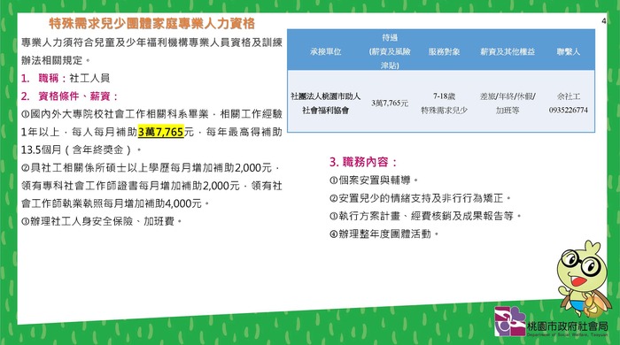 【就輔組】桃園市政府社會局辦理「特殊需求兒童及少年團體家庭」招募資訊，歡迎踴躍參加徵選圖片