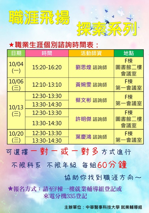 職涯飛揚探索系列圖片