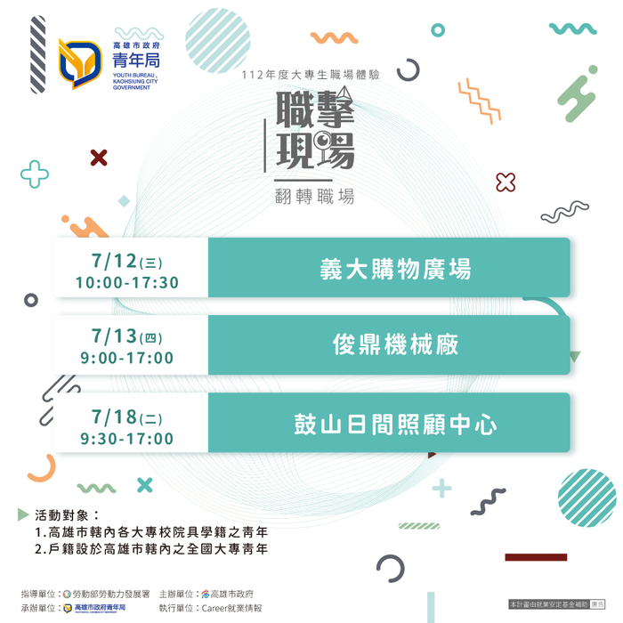112年度大專生職場體驗計畫EDM圖片