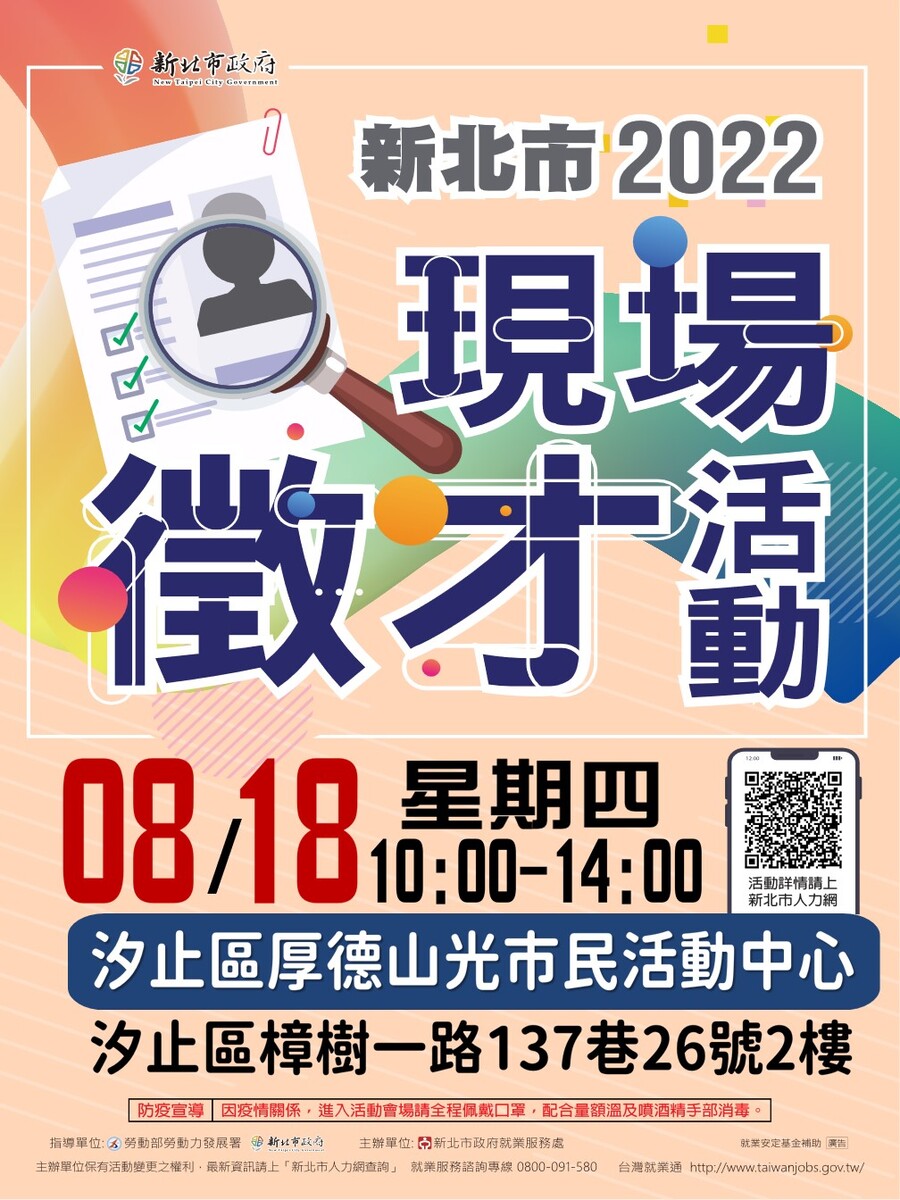 「2022新北市現場徵才活動」圖片