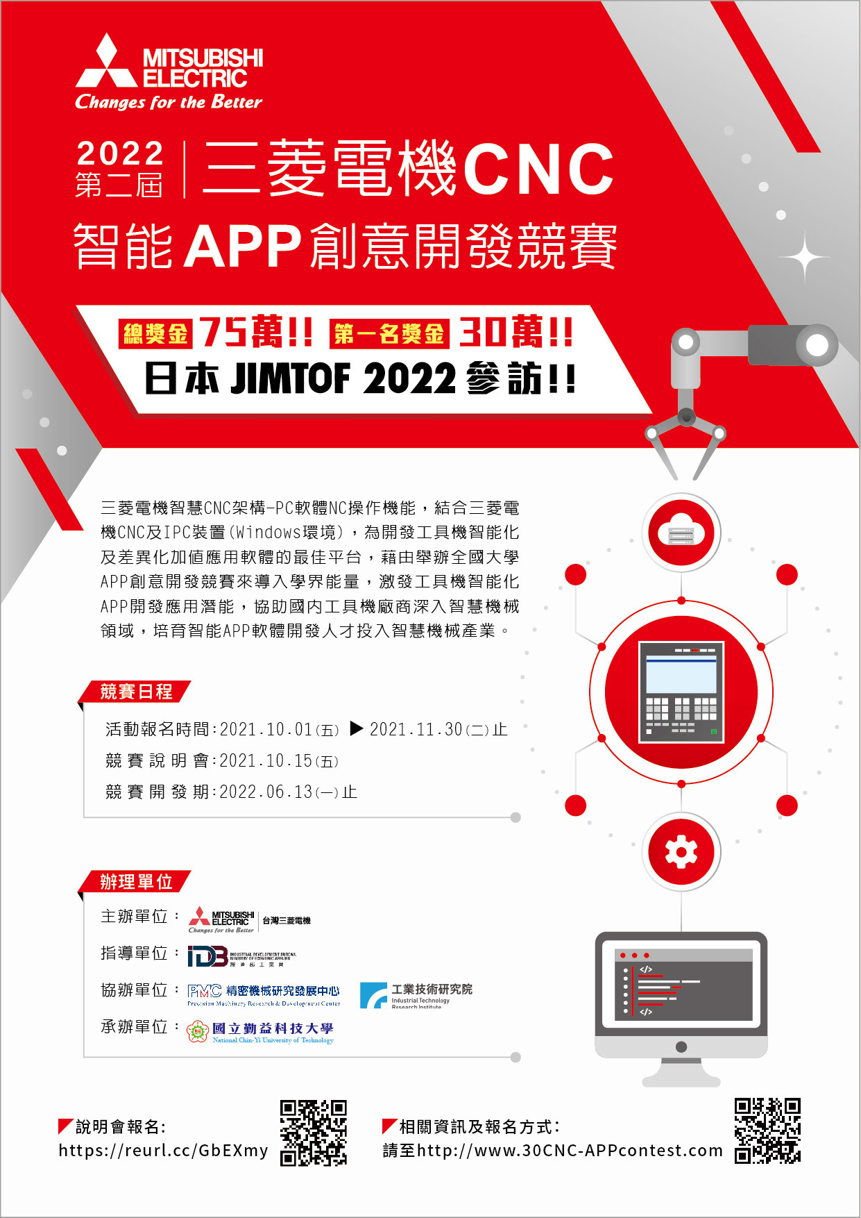 三菱電機CNC智能APP創意開發競賽競賽海報